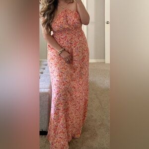 Rewind Floral Halter Maxi Dress - Multicolor size medium